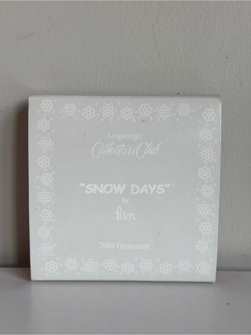 Longaberger Collectors Club Snow Days Ben VTG 2004 Christmas Ornament Snowflake